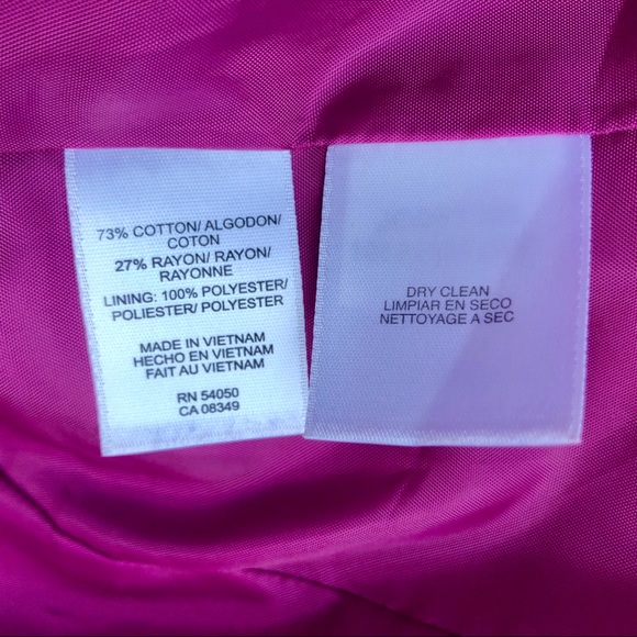 Evan-Picone Fuchsia Two Button Textured Career Suit Formal Blazer Jacket EUC 12P - Picture 10 of 10